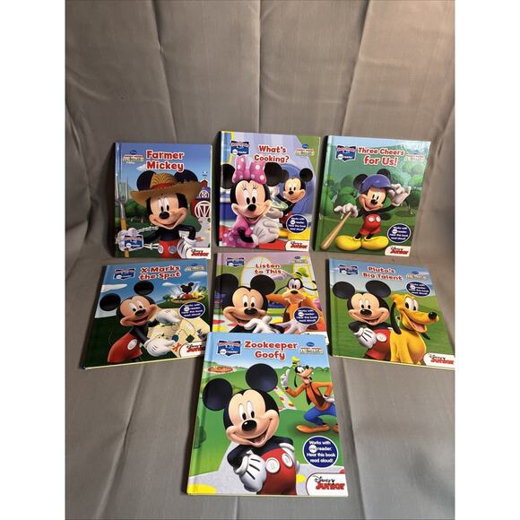 DISNEY MICKEY MOUSE CLUBHOUSE ME READER ELECTRONIC READER BOOKS -7 Book LOT - - Picture 1 of 5